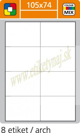 Print etikety farebné 105x74 mm A/4 100 hárkov